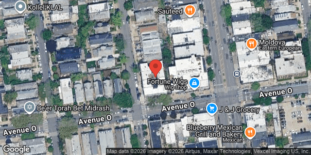 Aerial map of 1493 EAST 10 STREET, Brooklyn