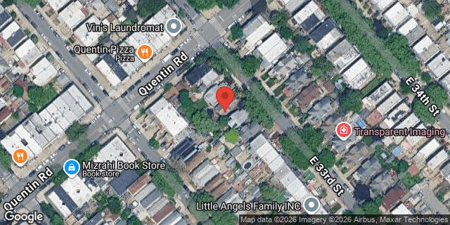 Aerial map of 1714 EAST 33 STREET, Brooklyn