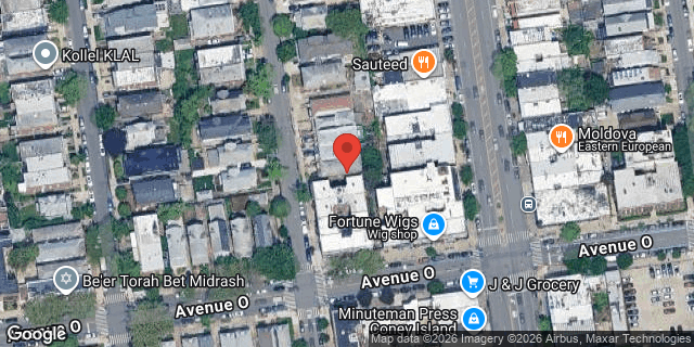 Aerial map of 1489 EAST 10 STREET, Brooklyn