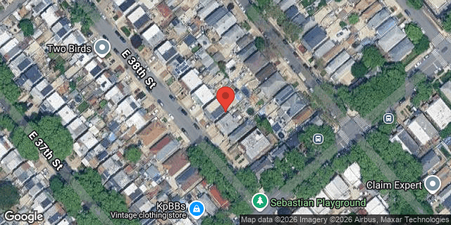 Aerial map of 1861 EAST 38 STREET, Brooklyn
