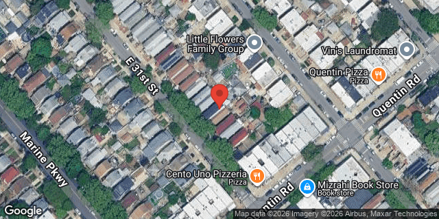 Aerial map of 1661 EAST 31 STREET, Brooklyn