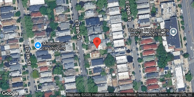Aerial map of 1565 EAST 28 STREET, Brooklyn