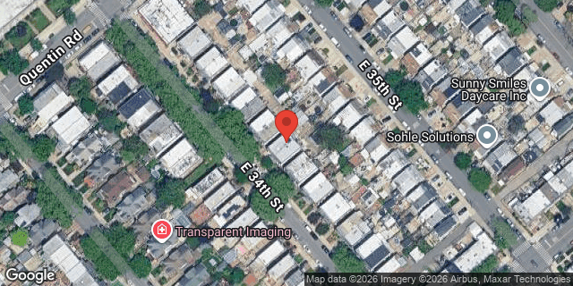 Aerial map of 1759 EAST 34 STREET, Brooklyn