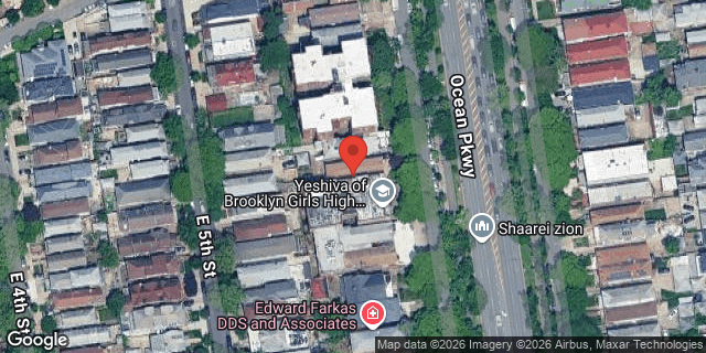 Aerial map of 1458 OCEAN PARKWAY, Brooklyn