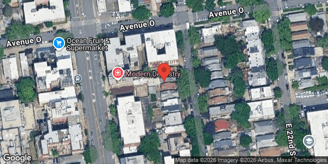 Aerial map of 1634 EAST 21 STREET, Brooklyn