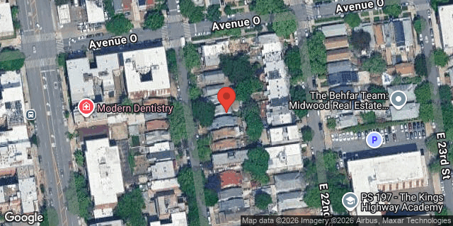 Aerial map of 1631 EAST 21 STREET, Brooklyn