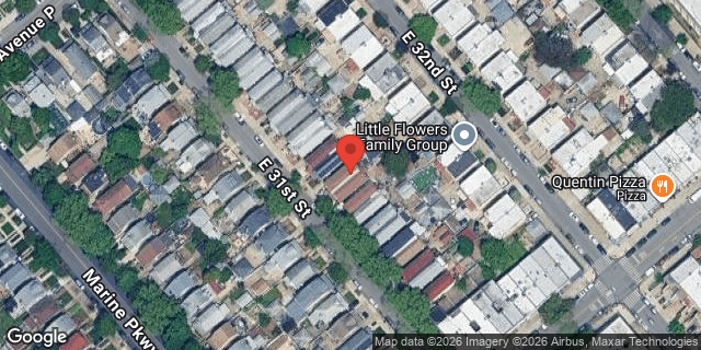 Aerial map of 1647 EAST 31 STREET, Brooklyn