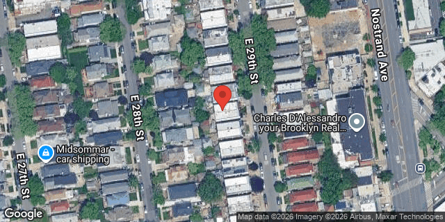Aerial map of 1544 EAST 29 STREET, Brooklyn