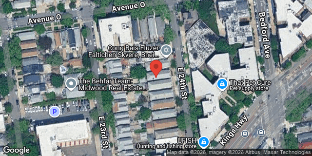 Aerial map of 1524 EAST 24 STREET, Brooklyn