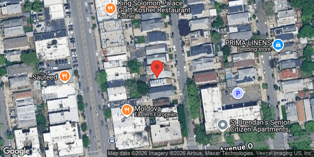Aerial map of 1478 EAST 12 STREET, Brooklyn