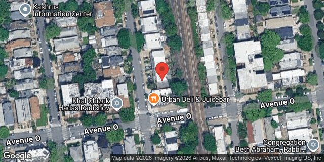 Aerial map of 1493 EAST 15 STREET, Brooklyn