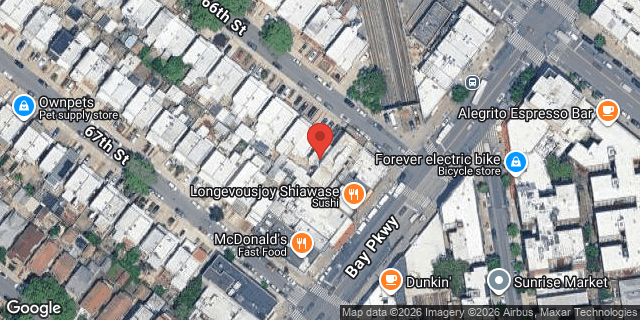 Aerial map of 2174 66 STREET, Brooklyn