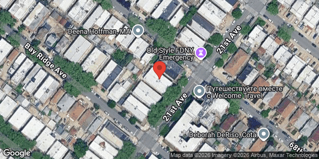 Aerial map of 6808 21 AVENUE, Brooklyn