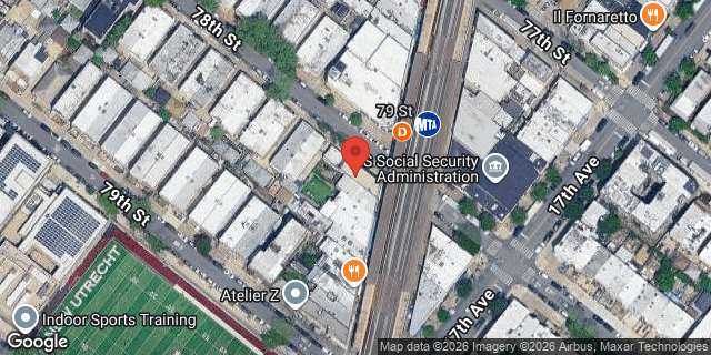 Aerial map of 7802 NEW UTRECHT AVENUE, Brooklyn