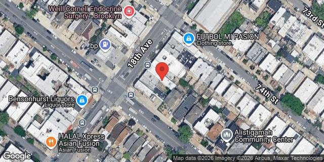 Aerial map of 7417 18 AVENUE, Brooklyn