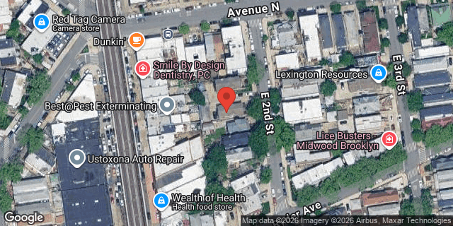 Aerial map of 1480 EAST 2 STREET, Brooklyn