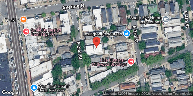 Aerial map of 1479 EAST 2 STREET, Brooklyn