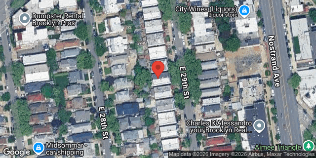 Aerial map of 1530 EAST 29 STREET, Brooklyn