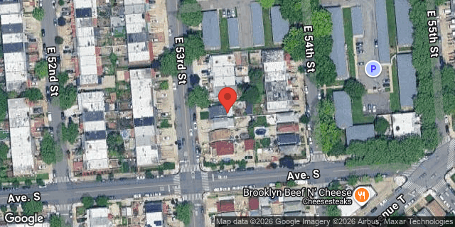 Aerial map of 1845 EAST 53 STREET, Brooklyn