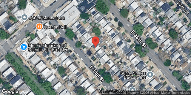 Aerial map of 1729 EAST 35 STREET, Brooklyn