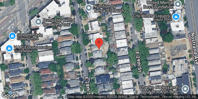 Aerial map of 1533 EAST 28 STREET, Brooklyn
