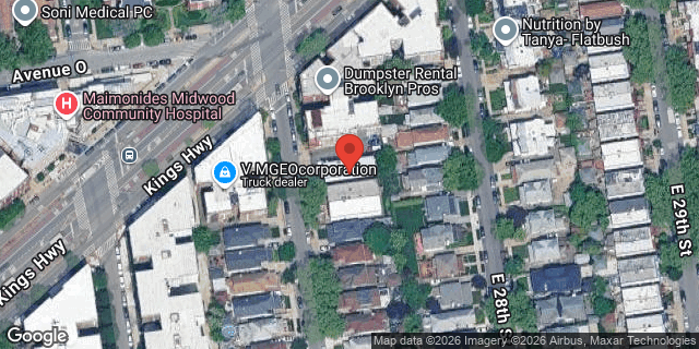 Aerial map of 1515 EAST 27 STREET, Brooklyn
