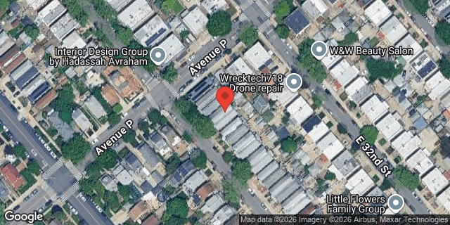 Aerial map of 1607 EAST 31 STREET, Brooklyn