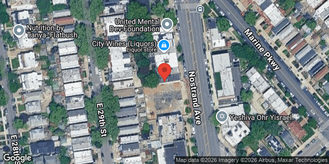 Aerial map of 2890 NOSTRAND AVENUE, Brooklyn