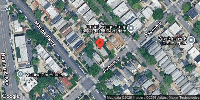 Aerial map of 3011 AVENUE P, Brooklyn