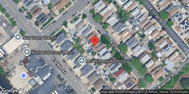 Aerial map of 2422 EAST 70 STREET, Brooklyn