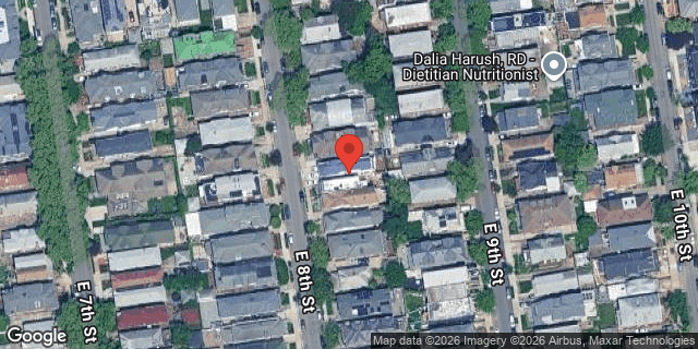 Aerial map of 1435 EAST 8 STREET, Brooklyn