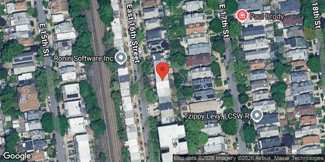 Aerial map of 1469 EAST 16 STREET, Brooklyn