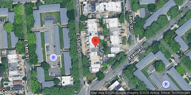Aerial map of 1739 EAST 55 STREET, Brooklyn