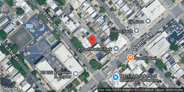 Aerial map of 1707 EAST 34 STREET, Brooklyn