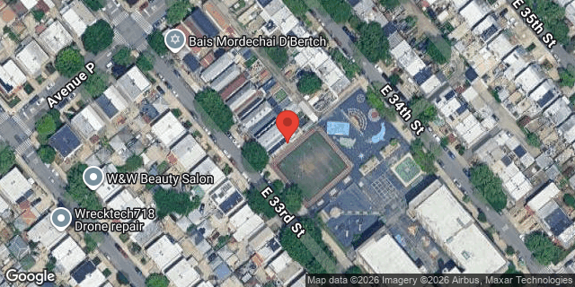 Aerial map of 1631 EAST 33 STREET, Brooklyn