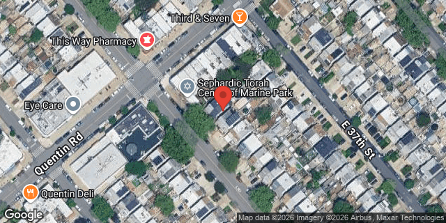 Aerial map of 1713 EAST 36 STREET, Brooklyn