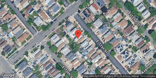 Aerial map of 2416 EAST 71 STREET, Brooklyn