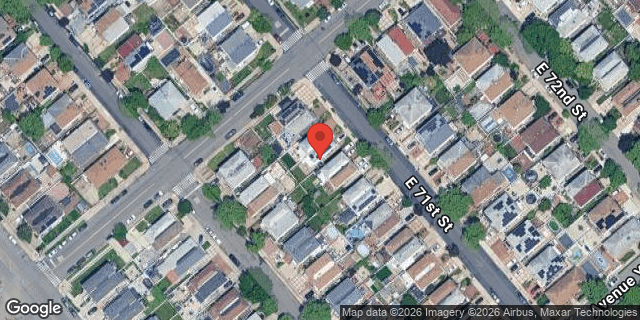 Aerial map of 2412 EAST 71 STREET, Brooklyn