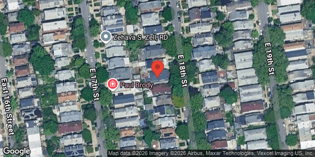Aerial map of 1470 EAST 18 STREET, Brooklyn