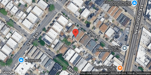 Aerial map of 1620 77 STREET, Brooklyn