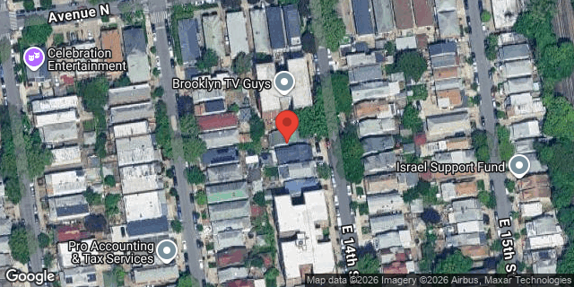 Aerial map of 1424 EAST 14 STREET, Brooklyn