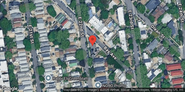 Aerial map of 1511 EAST 22 STREET, Brooklyn