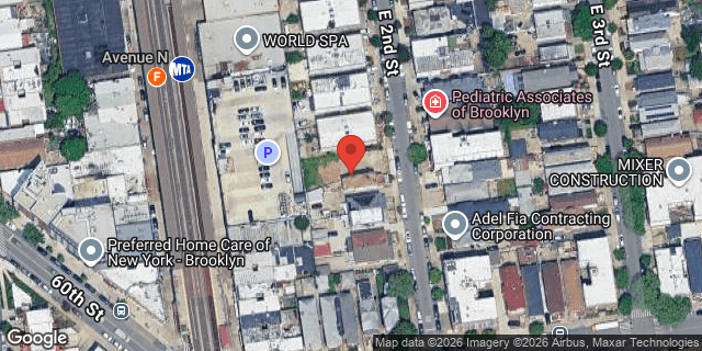 Aerial map of 1430 EAST 2 STREET, Brooklyn