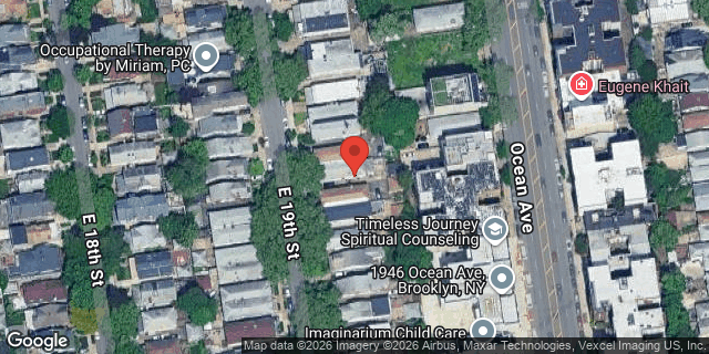 Aerial map of 1451 EAST 19 STREET, Brooklyn