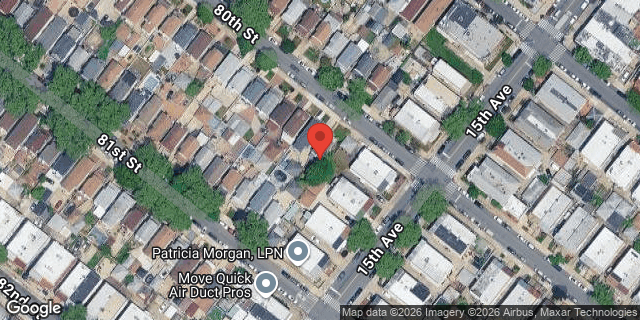 Aerial map of 1472 80 STREET, Brooklyn