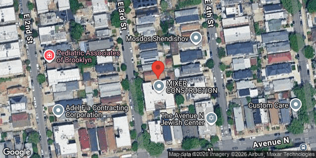 Aerial map of 1461 EAST 3 STREET, Brooklyn