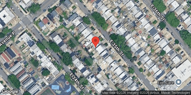 Aerial map of 1634 EAST 35 STREET, Brooklyn