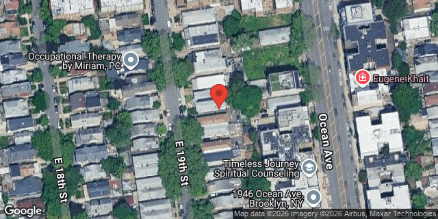 Aerial map of 1447 EAST 19 STREET, Brooklyn