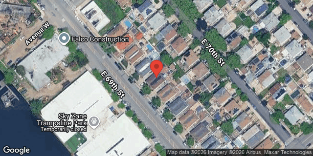 Aerial map of 2331 EAST 69 STREET, Brooklyn