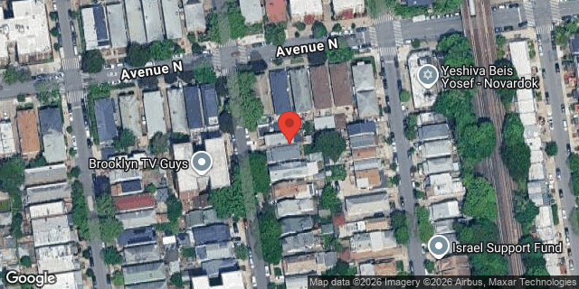 Aerial map of 1413 EAST 14 STREET, Brooklyn